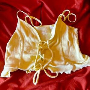 Yellow crop top